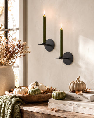 Modern Metal Wall Taper Holders, Set of 2, Choose Your Style