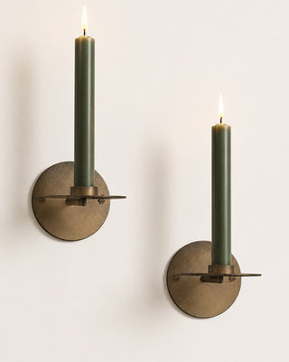 Modern Metal Wall Taper Holders, Set of 2, Choose Your Style