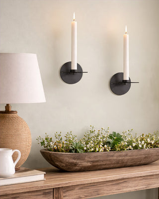 Modern Metal Wall Taper Holders, Set of 2, Choose Your Style