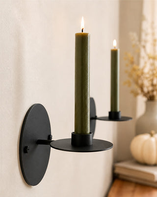 Modern Metal Wall Taper Holders, Set of 2, Choose Your Style