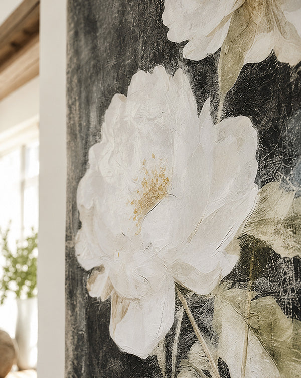 Large Vintage Inspired Floral Wall Tapestry