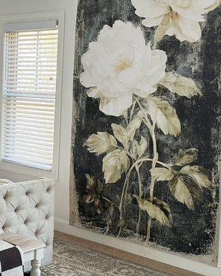 Large Vintage Inspired Floral Wall Tapestry