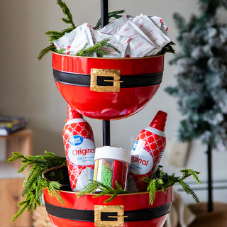 Santa Claus 3-Tier Metal Serving Stand | 42 Inch Festive Showstopper