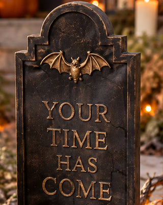 Creepy Weathered Metal & Wood Tombstones, Set of 3