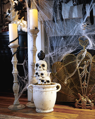 Estate Skull Topiary with Urn