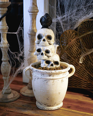 Estate Skull Topiary with Urn