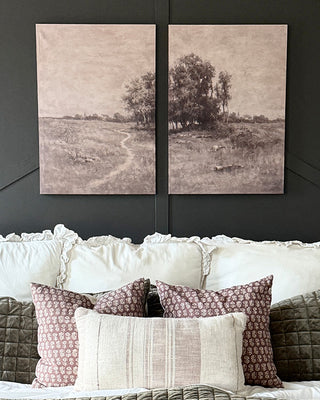Vintage-Inspired Trail Landscape Canvas Wall Art, Set of 2