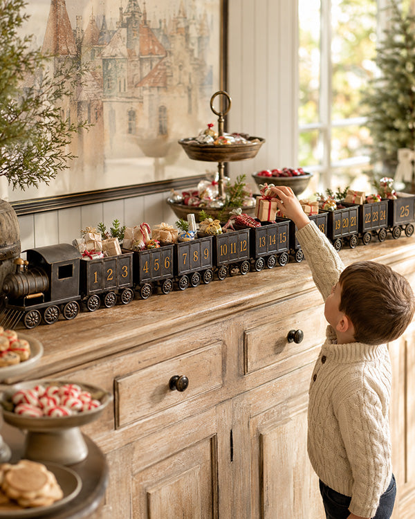 Grand 89-Inch Metal Train Advent Calendar