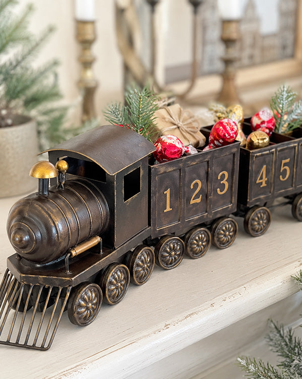 Grand 89-Inch Metal Train Advent Calendar