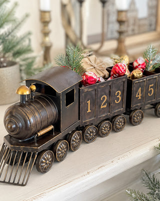 Grand 89-Inch Metal Train Advent Calendar