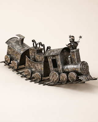 Metal Holiday Train 28 Inch Antique Bronze Christmas Decor