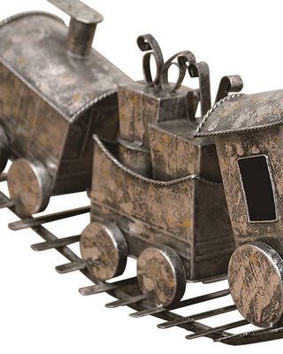 Metal Holiday Train 28 Inch Antique Bronze Christmas Decor