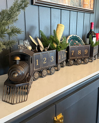 Grand 89-Inch Metal Train Advent Calendar