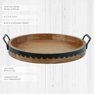 farmhouse decorative tray coffee table ottoman 12 inch