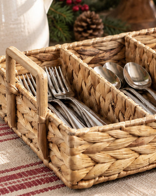Countryside Three-Section Woven Rattan Tray