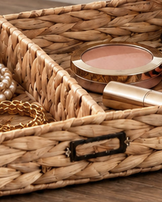 Countryside Three-Section Woven Rattan Tray