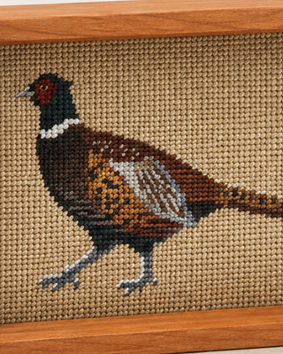 Cottage Needlepoint Wood Valet Trays, Set of 5