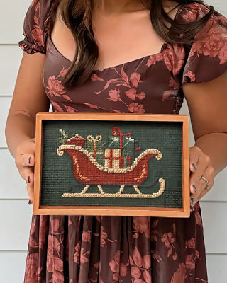 Needlepoint Christmas Valet Trays, Set of 5