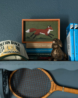 Cottage Needlepoint Wood Valet Trays, Set of 5