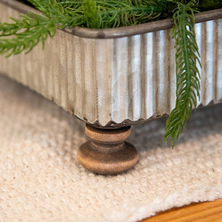 Nesting Corrugated Metal Tray Risers, Set of 2