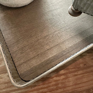 Nesting Corrugated Metal Tray Risers, Set of 2