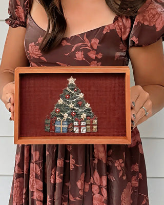 Needlepoint Christmas Valet Trays, Set of 5