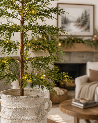 X-Large Wild Pine Lit Christmas Tree with Removable Pot