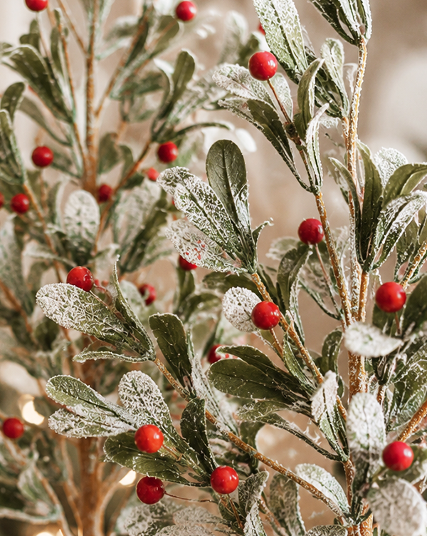 Kiss Me Berry Tree, Set of 2 Red Berry Accent Trees
