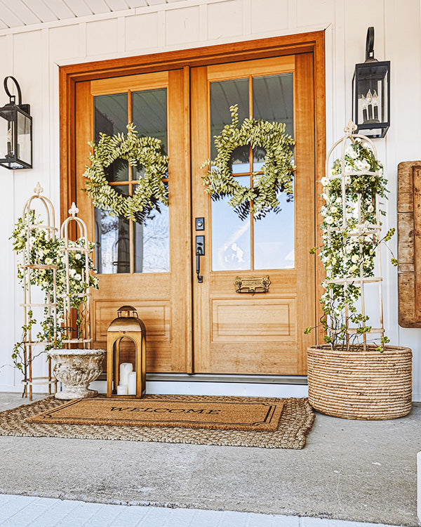 Fleur de Lis Metal Garden Trellis, Set of Three | Outdoor Proof