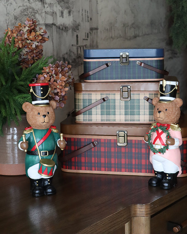 Tartan Plaid Holiday Trunk Boxes, Set of 3