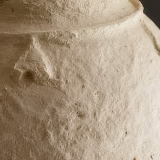 Oversized 20 Inch Handmade Paper Mache Urn Floor Vase