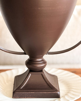 Bronze Metal Trophy Urn Planter Set of 3 with Handles
