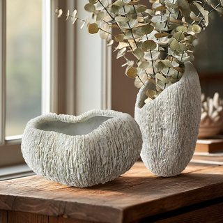 coral inspired vases