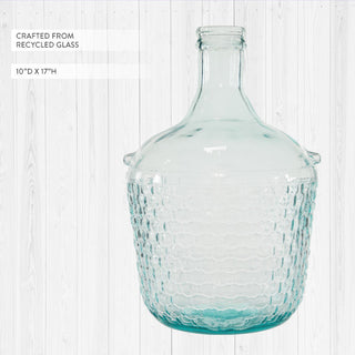 LARGE Recycled Glass Demijohn Bottle