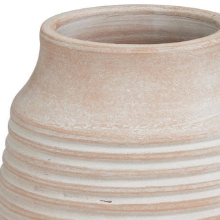 Close-up of raised horizontal texture and whitewash detail