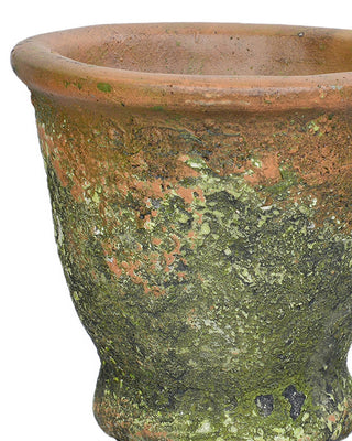 Rustic Green Cement Vases with Vintage Patina Finish - Choose Your Style