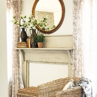 Rustic Farmhouse Chippy Patina Urn Vases, Set of 2