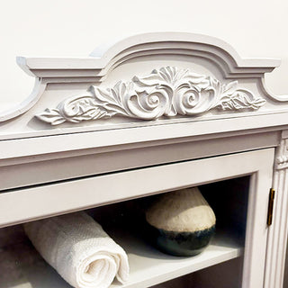 Close-up ornate cabinet molding detail