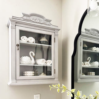 Baroque Elegance Wall Mounted Cabinet with Magnetic Door