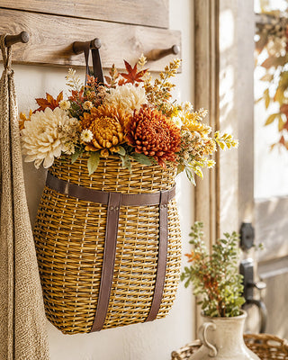 Oversized Rattan Wall Basket