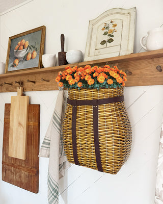Oversized Rattan Wall Basket
