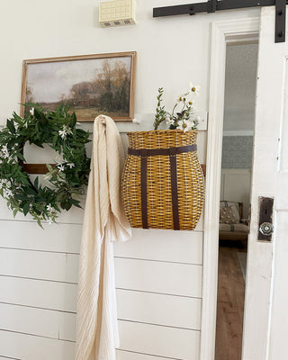 Oversized Rattan Wall Basket