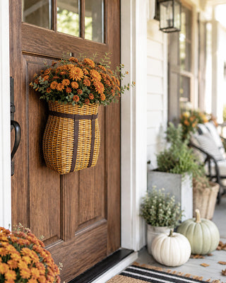 Oversized Rattan Wall Basket