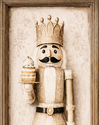Wooden Nutcracker Wall Decor, Set of 2 Fir Wood Christmas Wall Hangings
