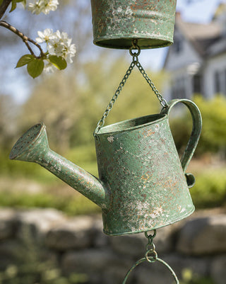 Outdoor Metal Hanging Watering Can Garden Wall Ornament