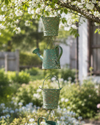 Outdoor Metal Hanging Watering Can Garden Wall Ornament
