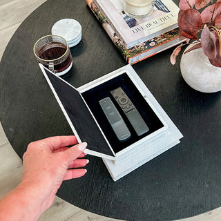 Linen Storage Book Boxes, Set of Two