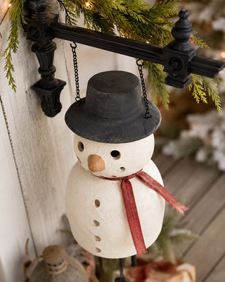 Snowman Windchime Sign with Bell Signs of the Seasons Winter Edition