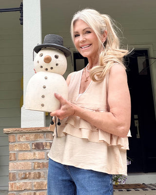 Snowman Windchime Sign with Bell Signs of the Seasons Winter Edition