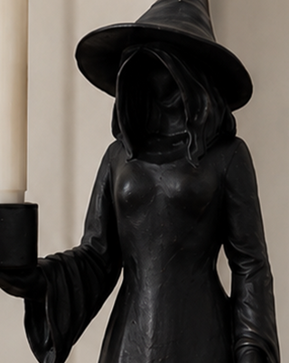 Witch Candle Holder | Spooky Halloween Tabletop Decor